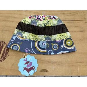 Matilda Jane Girls‎ Patchwork Floral Clock Bucket Hat Multicolor Size Medium NWT